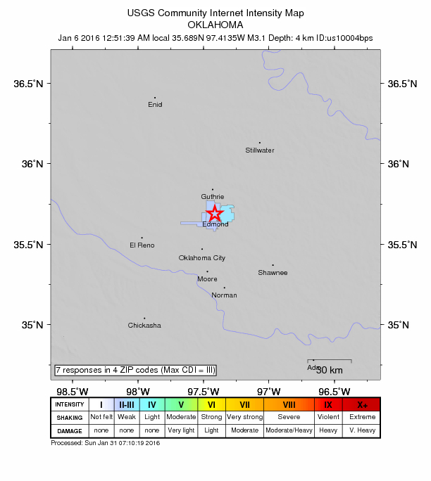 Did You Feel It? map: shaking reported by the public