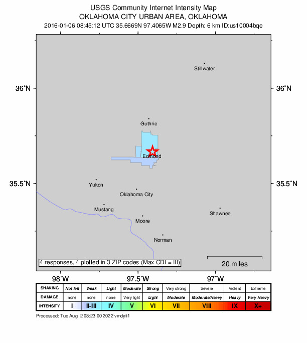 Did You Feel It? map: shaking reported by the public