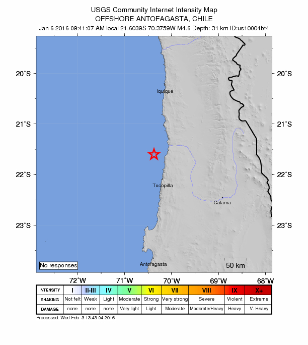 Did You Feel It? map: shaking reported by the public