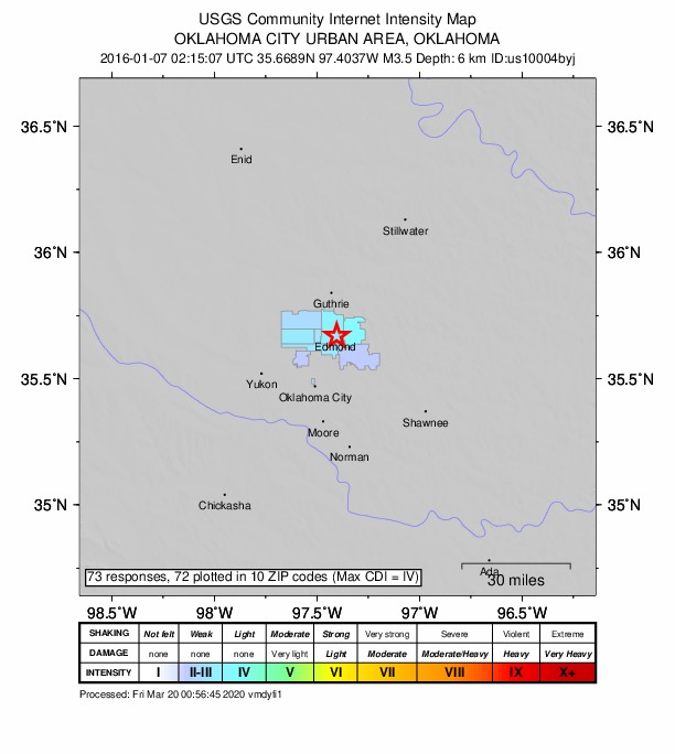 Did You Feel It? map: shaking reported by the public