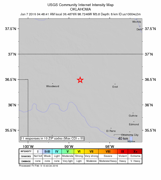 Did You Feel It? map: shaking reported by the public