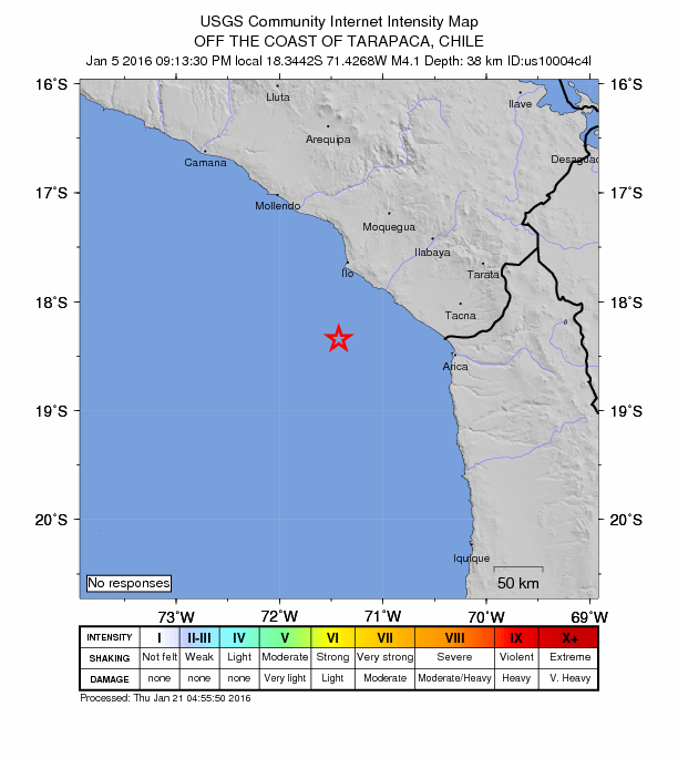 Did You Feel It? map: shaking reported by the public