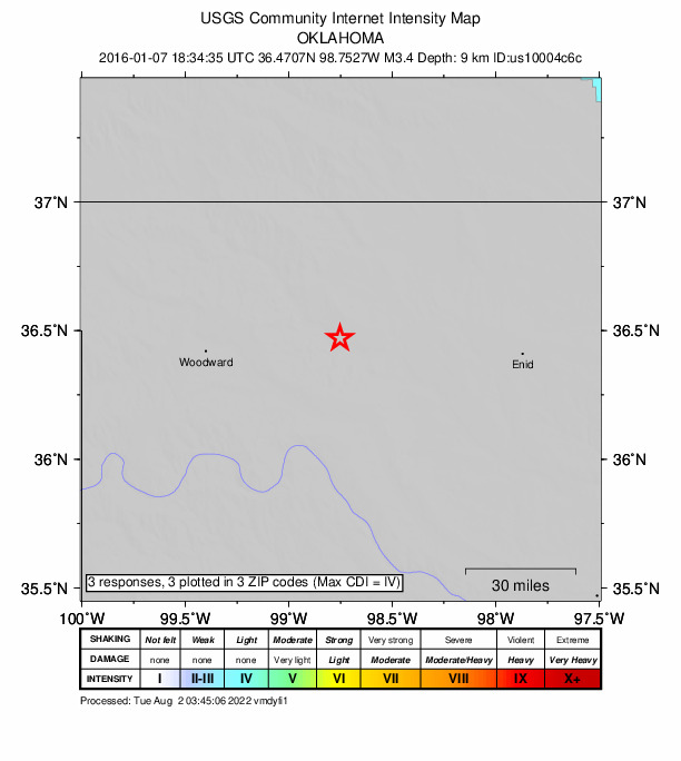 Did You Feel It? map: shaking reported by the public