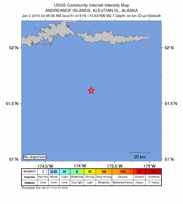 Did You Feel It? map: shaking reported by the public