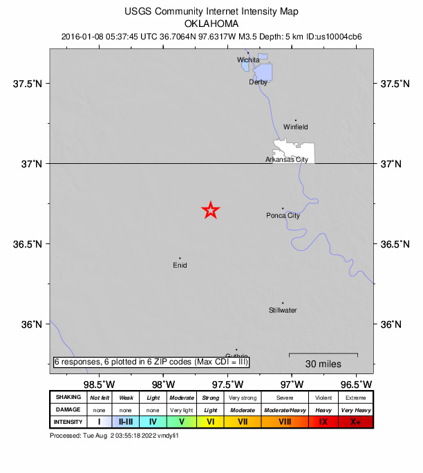 Did You Feel It? map: shaking reported by the public