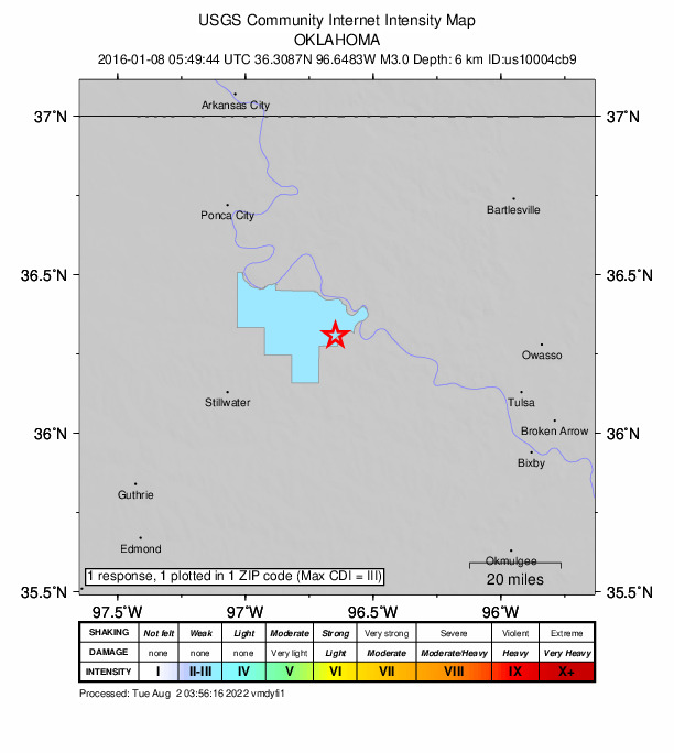 Did You Feel It? map: shaking reported by the public