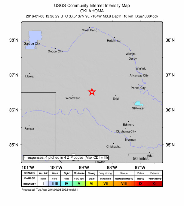 Did You Feel It? map: shaking reported by the public
