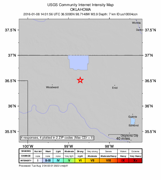 Did You Feel It? map: shaking reported by the public