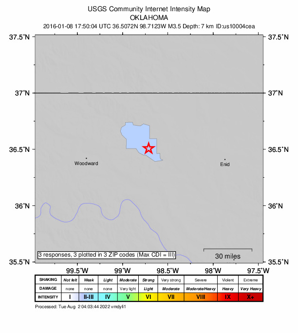 Did You Feel It? map: shaking reported by the public