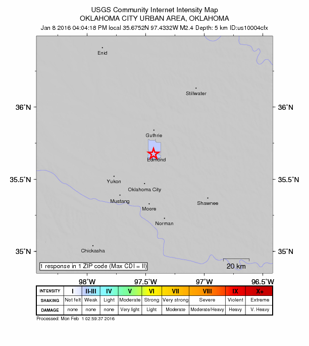 Did You Feel It? map: shaking reported by the public
