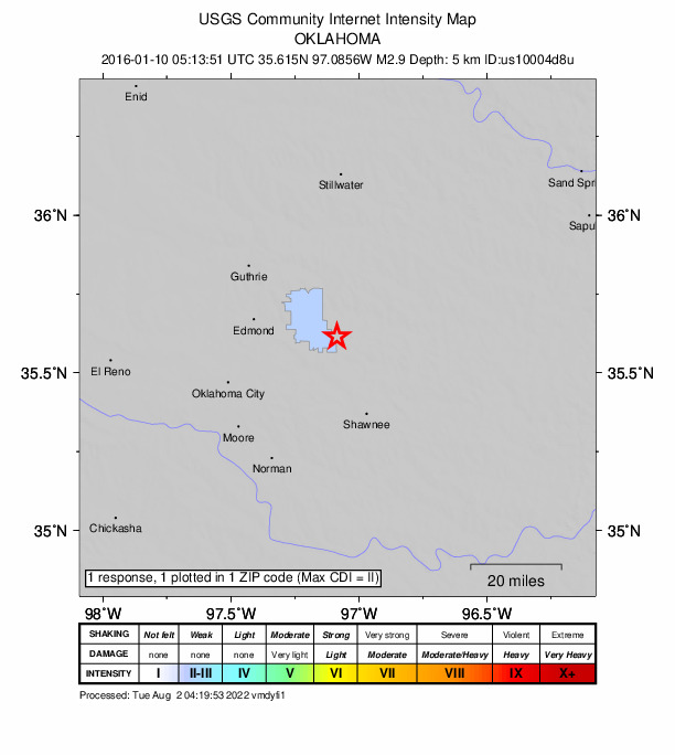 Did You Feel It? map: shaking reported by the public