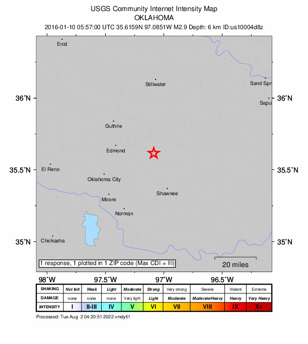 Did You Feel It? map: shaking reported by the public