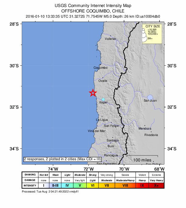 Did You Feel It? map: shaking reported by the public
