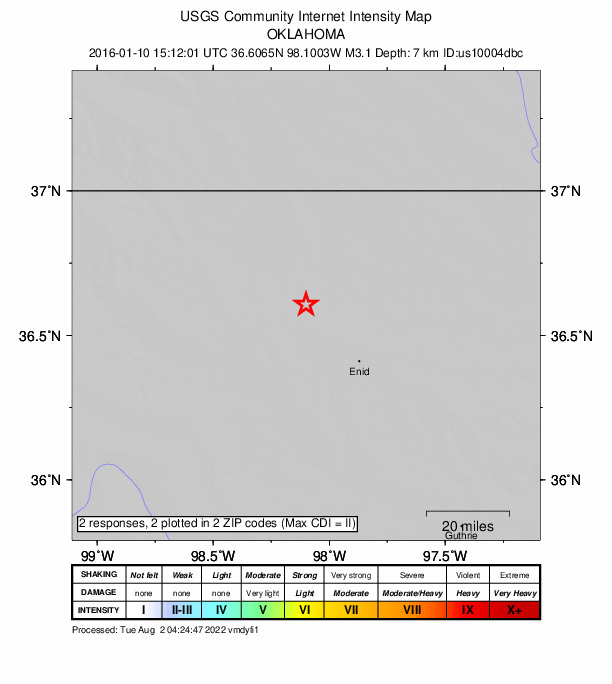 Did You Feel It? map: shaking reported by the public