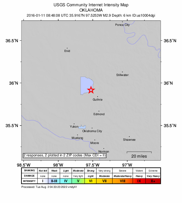 Did You Feel It? map: shaking reported by the public