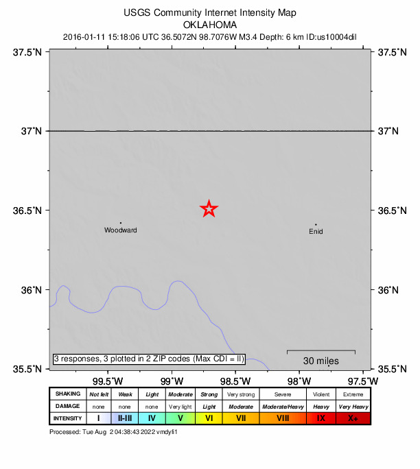 Did You Feel It? map: shaking reported by the public
