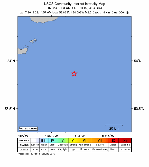 Did You Feel It? map: shaking reported by the public