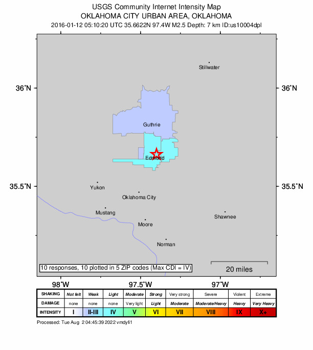 Did You Feel It? map: shaking reported by the public