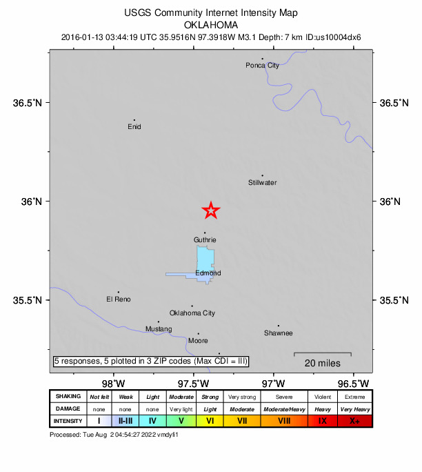 Did You Feel It? map: shaking reported by the public