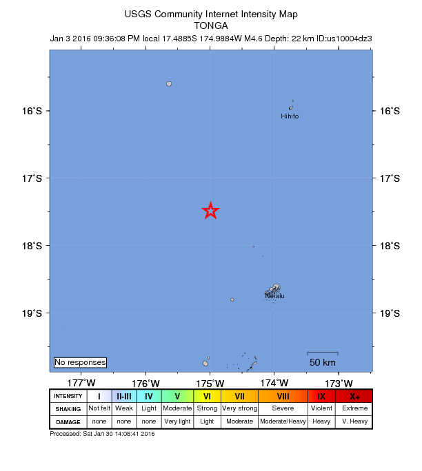 Did You Feel It? map: shaking reported by the public