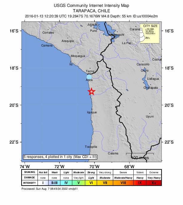 Did You Feel It? map: shaking reported by the public