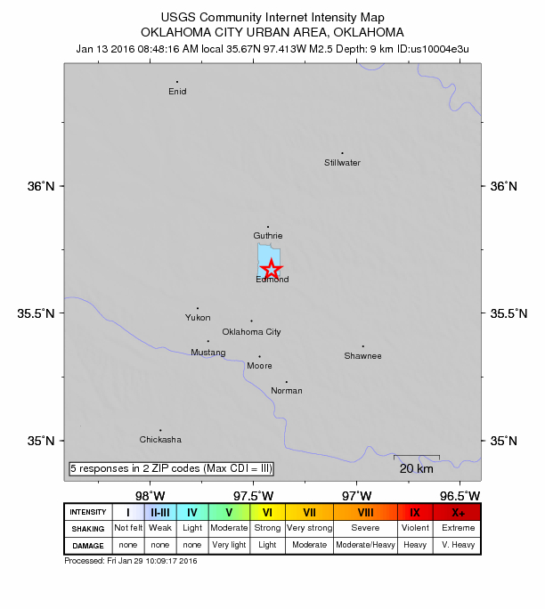 Did You Feel It? map: shaking reported by the public