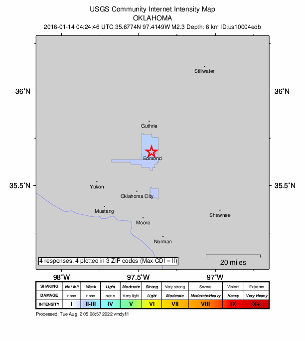Did You Feel It? map: shaking reported by the public