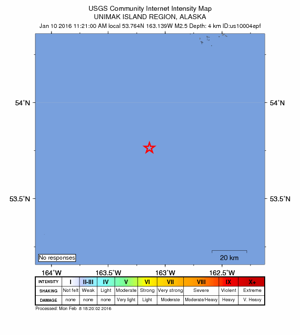 Did You Feel It? map: shaking reported by the public
