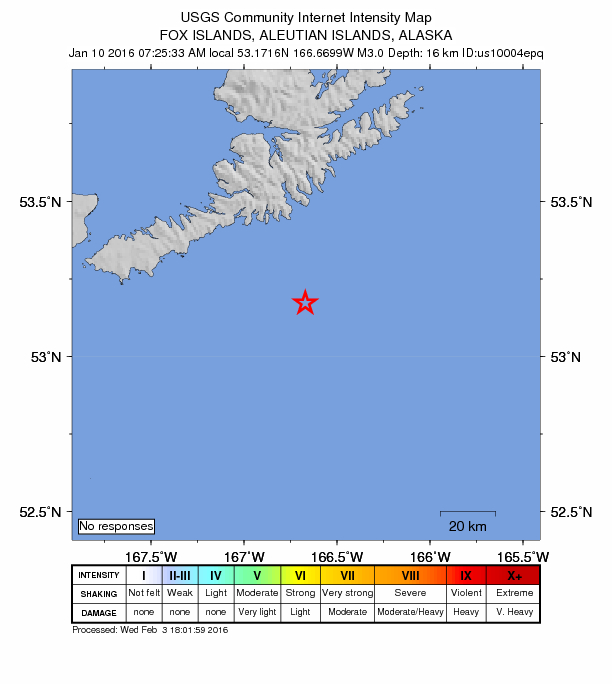 Did You Feel It? map: shaking reported by the public