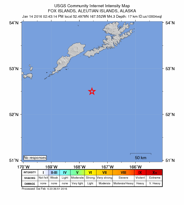 Did You Feel It? map: shaking reported by the public
