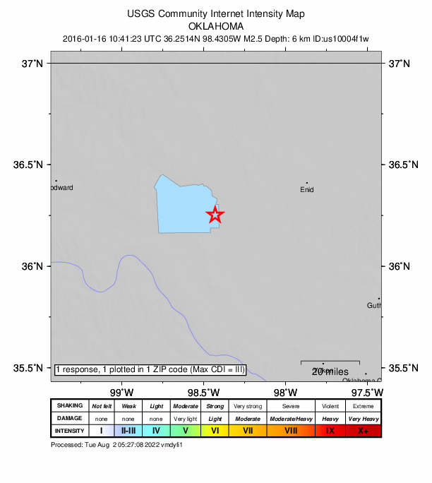 Did You Feel It? map: shaking reported by the public