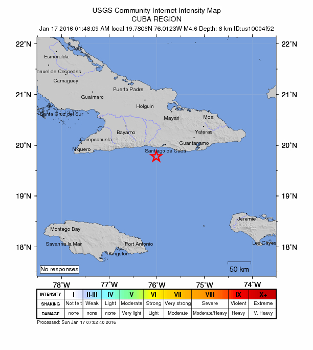 Did You Feel It? map: shaking reported by the public