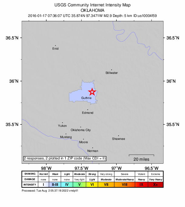 Did You Feel It? map: shaking reported by the public