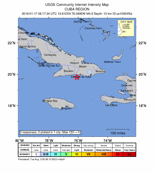 Did You Feel It? map: shaking reported by the public
