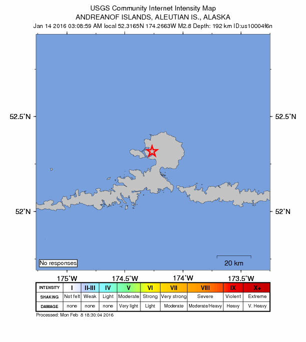 Did You Feel It? map: shaking reported by the public