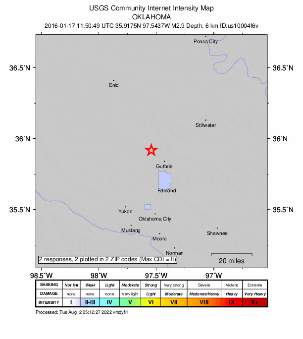 Did You Feel It? map: shaking reported by the public