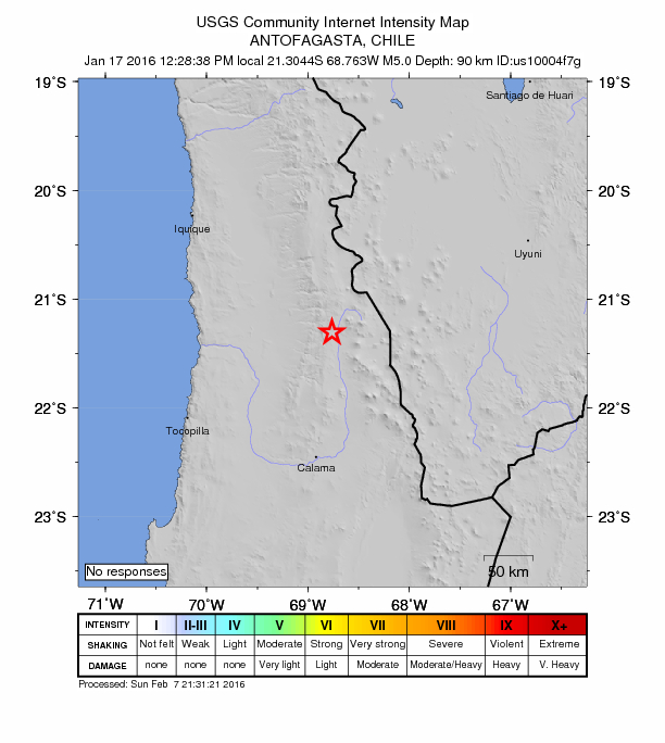 Did You Feel It? map: shaking reported by the public