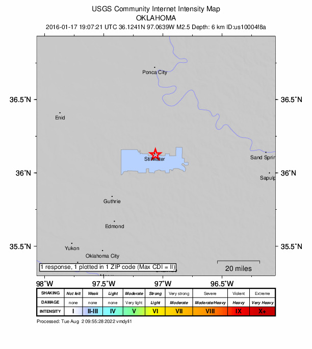 Did You Feel It? map: shaking reported by the public