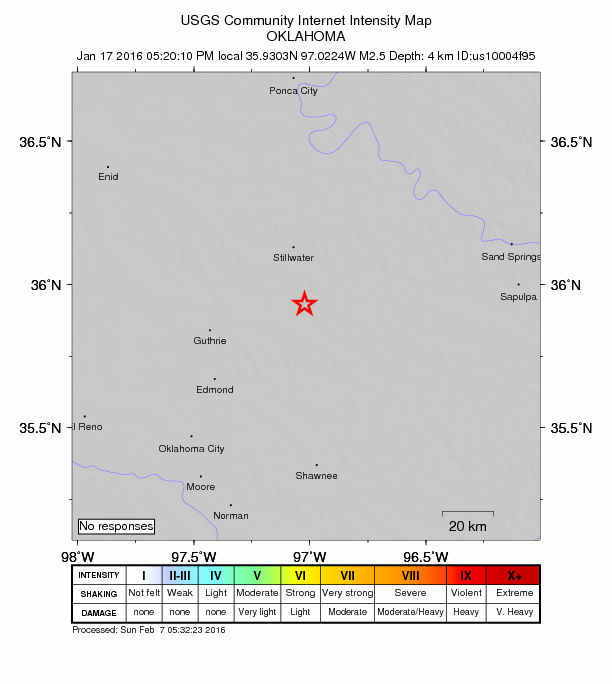 Did You Feel It? map: shaking reported by the public