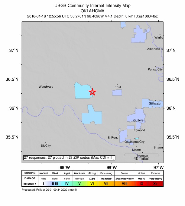 Did You Feel It? map: shaking reported by the public