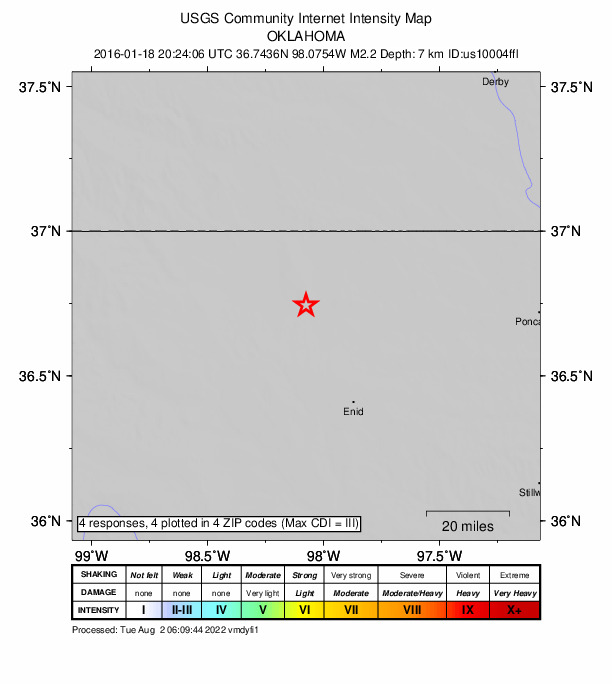 Did You Feel It? map: shaking reported by the public