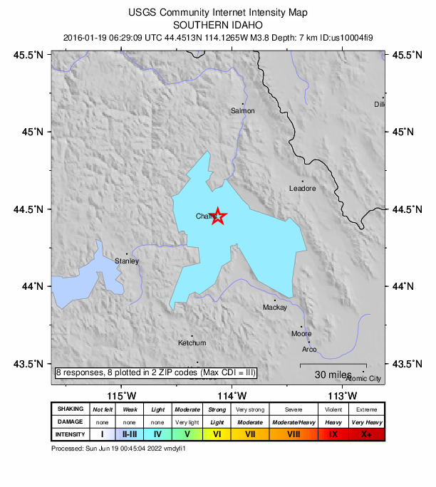 Did You Feel It? map: shaking reported by the public
