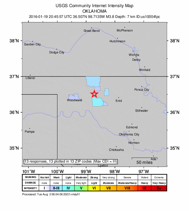 Did You Feel It? map: shaking reported by the public