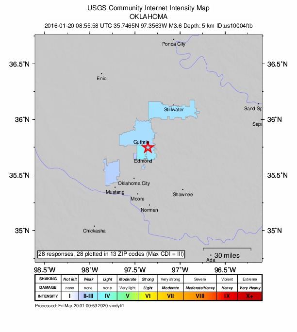 Did You Feel It? map: shaking reported by the public
