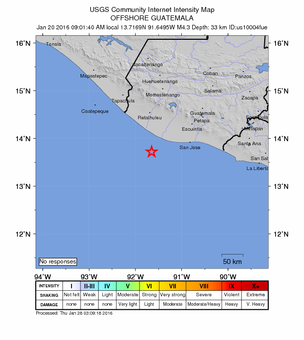 Did You Feel It? map: shaking reported by the public