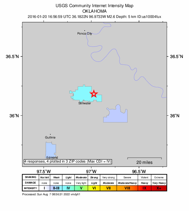 Did You Feel It? map: shaking reported by the public