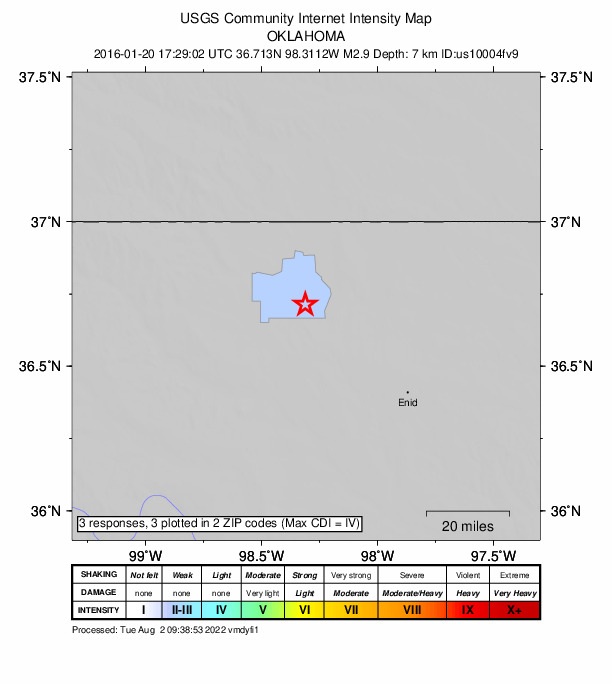 Did You Feel It? map: shaking reported by the public