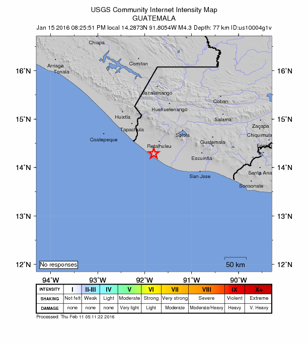 Did You Feel It? map: shaking reported by the public