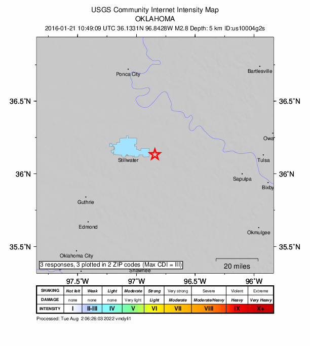 Did You Feel It? map: shaking reported by the public