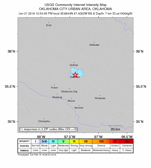 Did You Feel It? map: shaking reported by the public